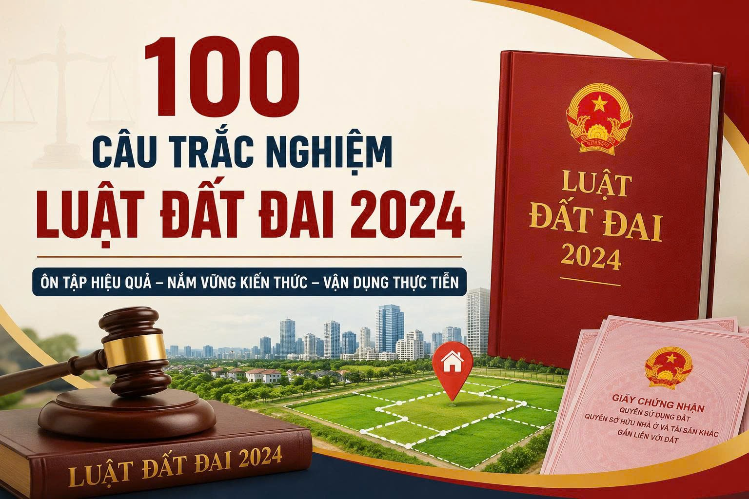 100 câu trắc nghiệm Luật Đất đai 2024 - Phần 1