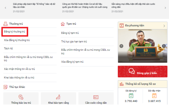 Cách thức đăng ký thường trú 