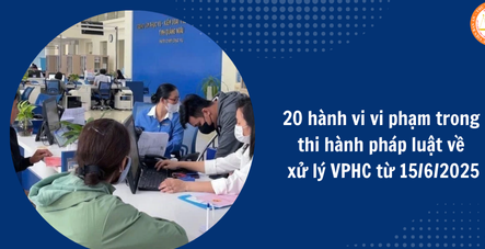 20 hành vi vi phạm trong thi hành pháp luật về xử lý vi phạm hành chính từ 15/6/2025