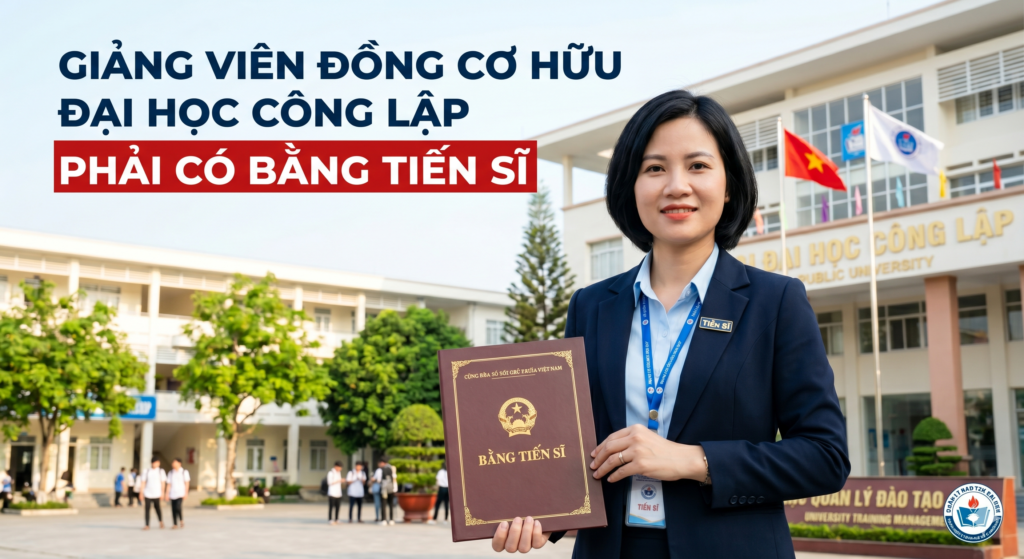 Giảng viên đồng cơ hữu đại học công lập phải có bằng tiến sĩ Giảng viên đồng cơ hữu đại học công lập phải có bằng tiến sĩ