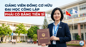 Giảng viên đồng cơ hữu đại học công lập phải có bằng tiến sĩ