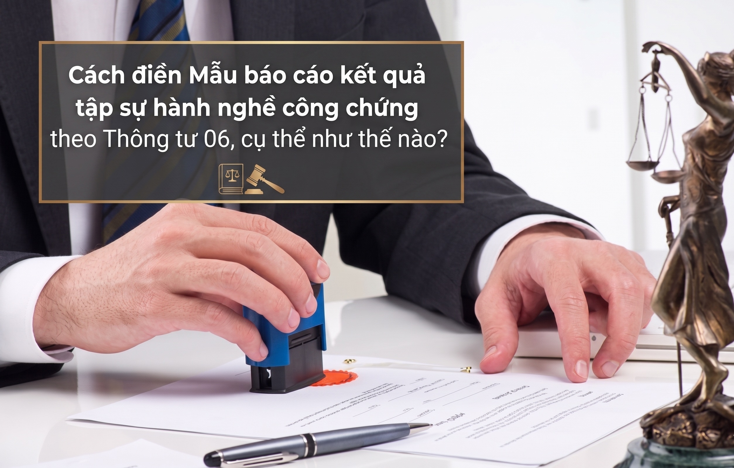 Cách điền Mẫu báo cáo kết quả tập sự hành nghề công chứng theo Thông tư 06