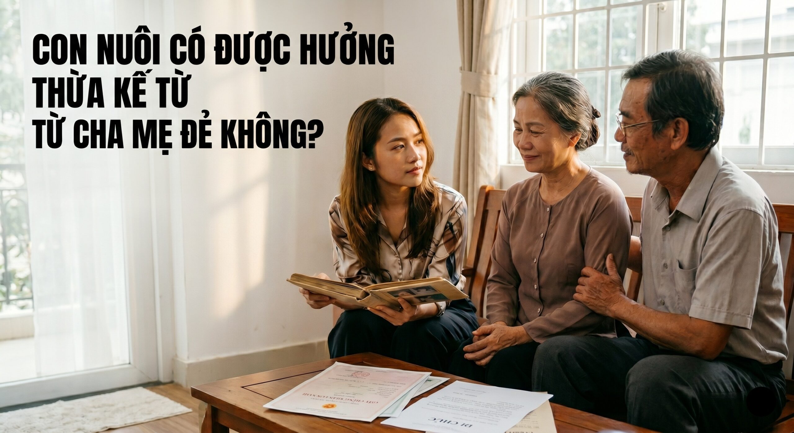 Con nuôi có được hưởng thừa kế từ cha mẹ đẻ không?